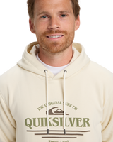 The Quiksilver Mens Classic Hoodie in Bone White