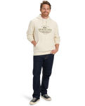 The Quiksilver Mens Classic Hoodie in Bone White