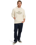 The Quiksilver Mens Classic Hoodie in Bone White