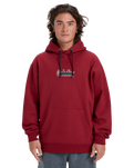 The Quiksilver Mens Double Up Hoodie in Biking Red