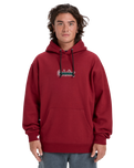 The Quiksilver Mens Double Up Hoodie in Biking Red