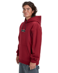 The Quiksilver Mens Double Up Hoodie in Biking Red