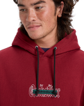 The Quiksilver Mens Double Up Hoodie in Biking Red
