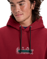 The Quiksilver Mens Double Up Hoodie in Biking Red