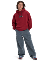 The Quiksilver Mens Double Up Hoodie in Biking Red