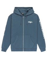 The Quiksilver Mens Old English Zip Hoodie in Orion Blue