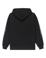 Stretch Tribal Hoodie in Black