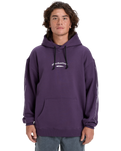 The Quiksilver Mens Stretch Tribal Hoodie in Purple Velvet
