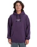 The Quiksilver Mens Stretch Tribal Hoodie in Purple Velvet