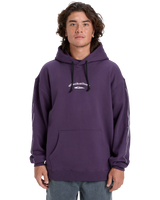 The Quiksilver Mens Stretch Tribal Hoodie in Purple Velvet