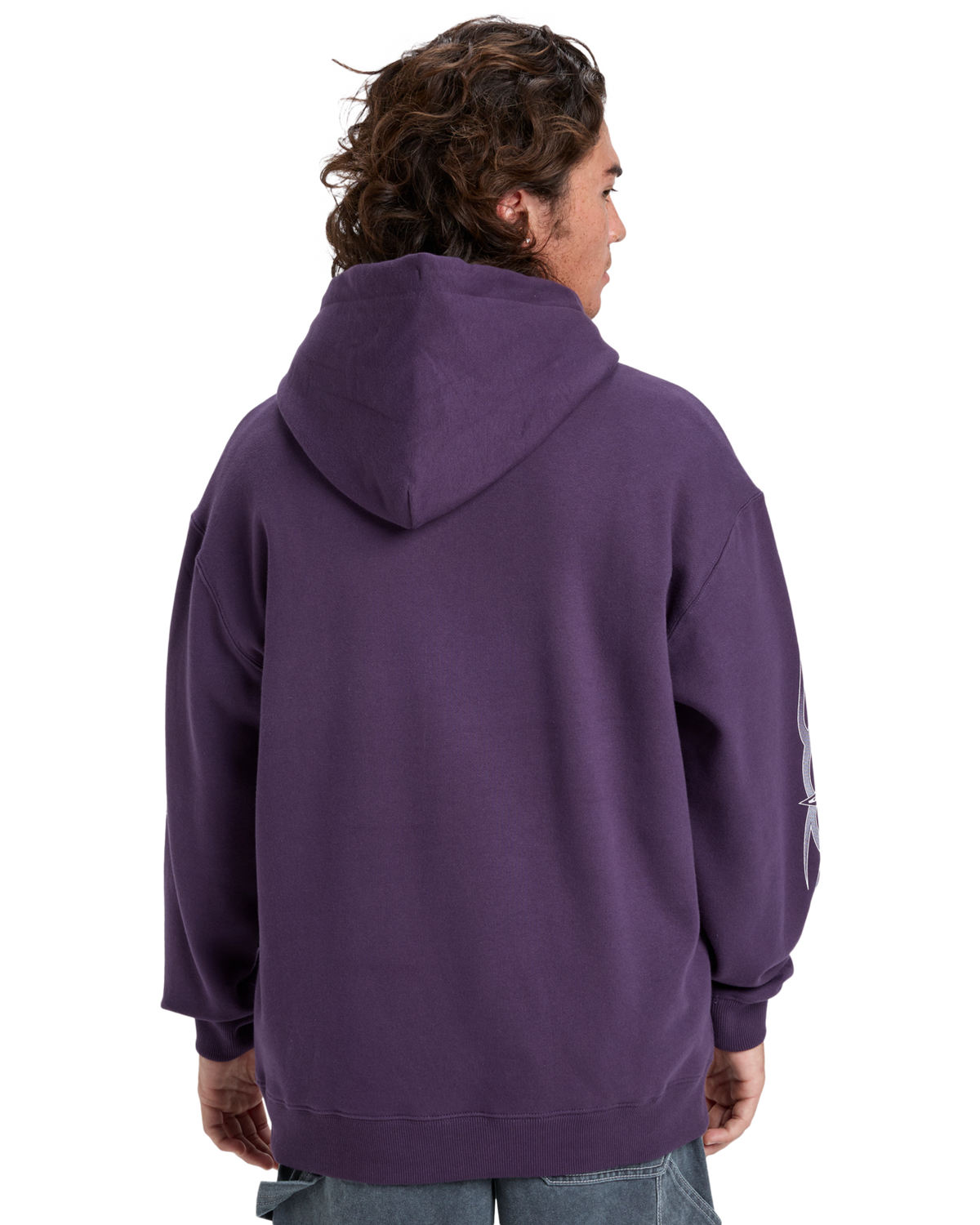 The Quiksilver Mens Stretch Tribal Hoodie in Purple Velvet