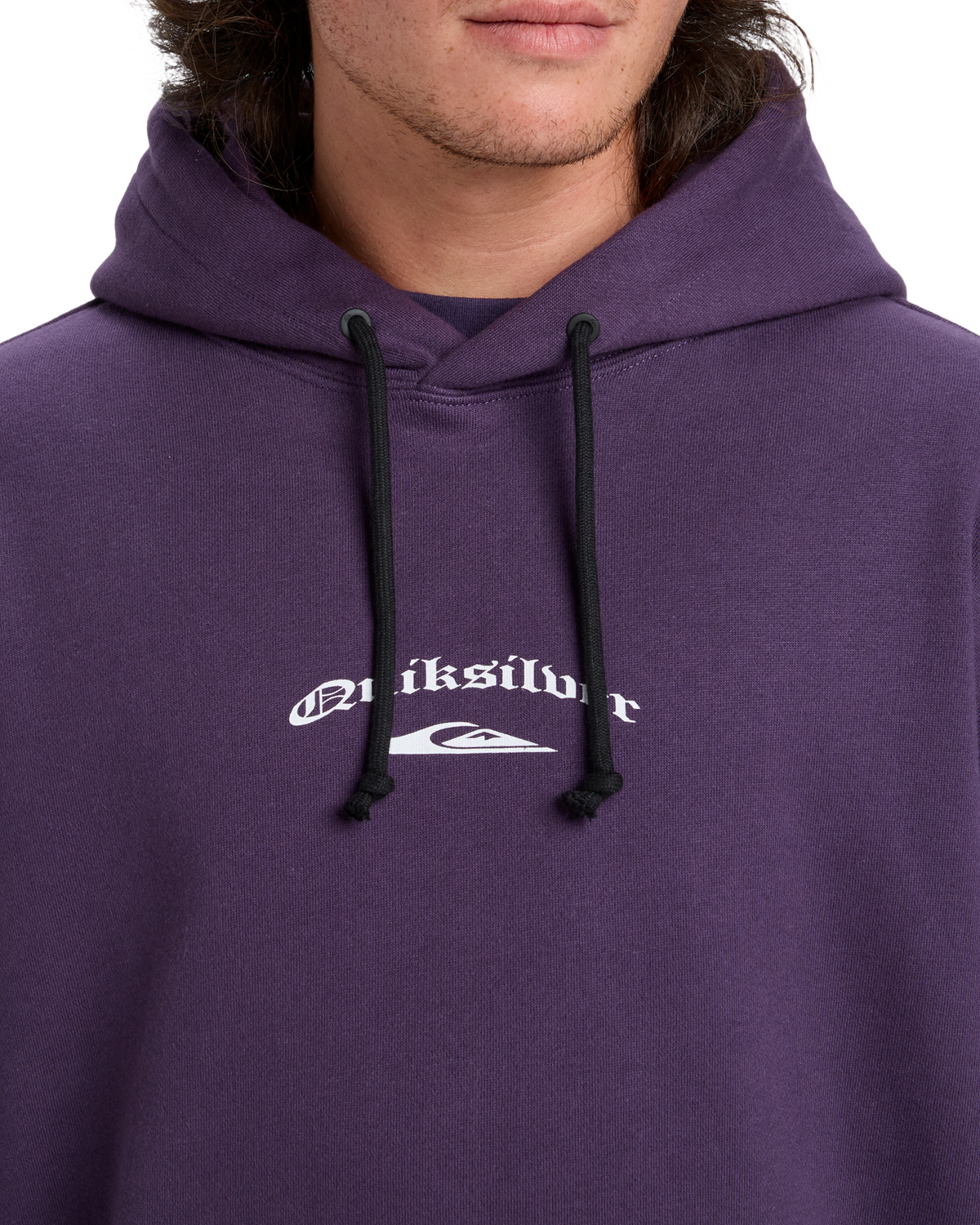 The Quiksilver Mens Stretch Tribal Hoodie in Purple Velvet