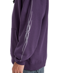 The Quiksilver Mens Stretch Tribal Hoodie in Purple Velvet