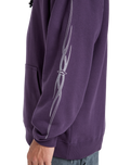 The Quiksilver Mens Stretch Tribal Hoodie in Purple Velvet