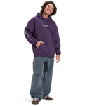 The Quiksilver Mens Stretch Tribal Hoodie in Purple Velvet