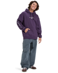 The Quiksilver Mens Stretch Tribal Hoodie in Purple Velvet