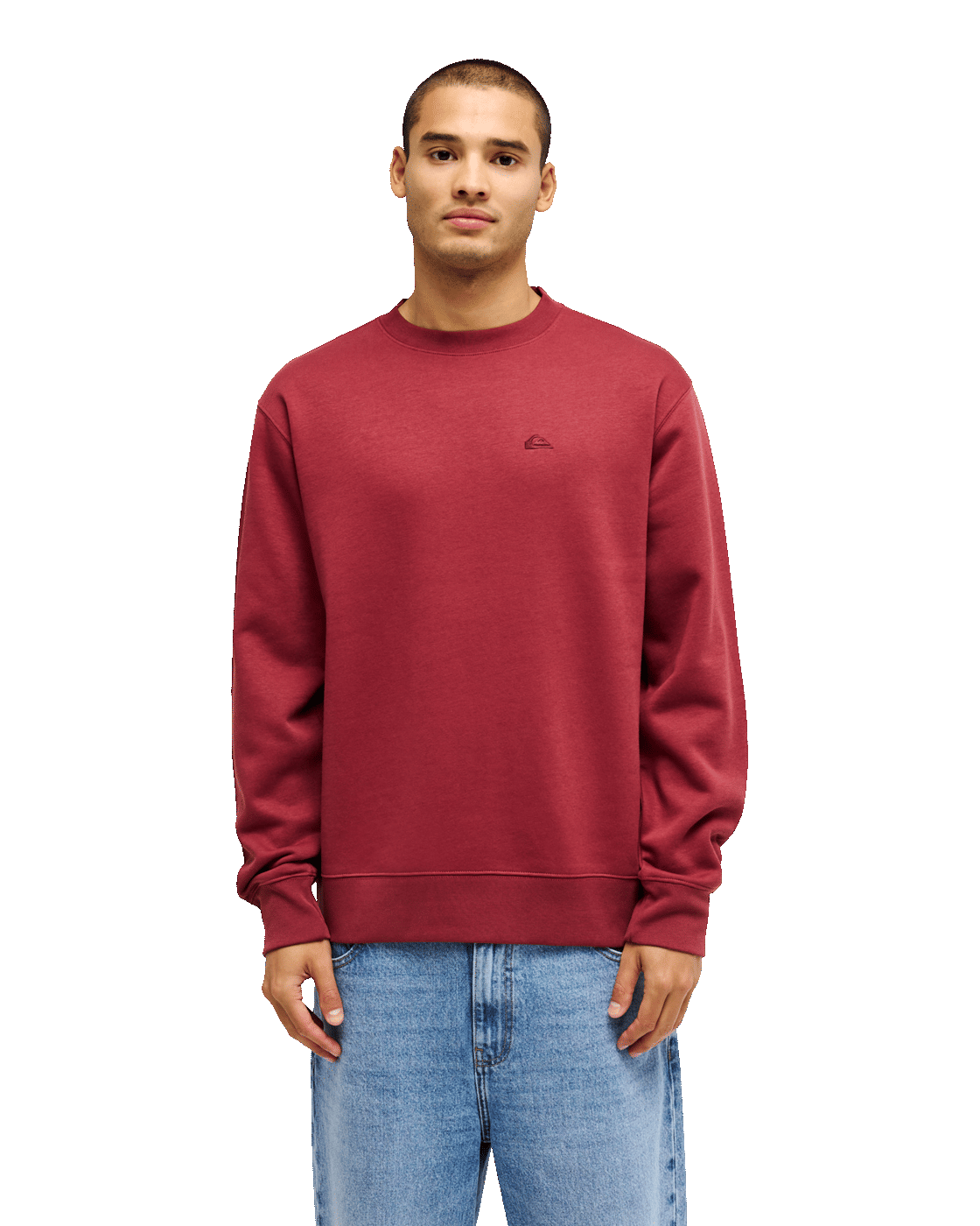 The Quiksilver Mens Salt Water Sweatshirt in Oxblood Red