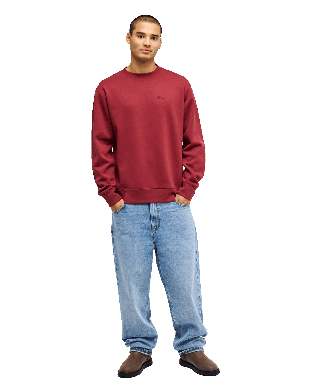 The Quiksilver Mens Salt Water Sweatshirt in Oxblood Red