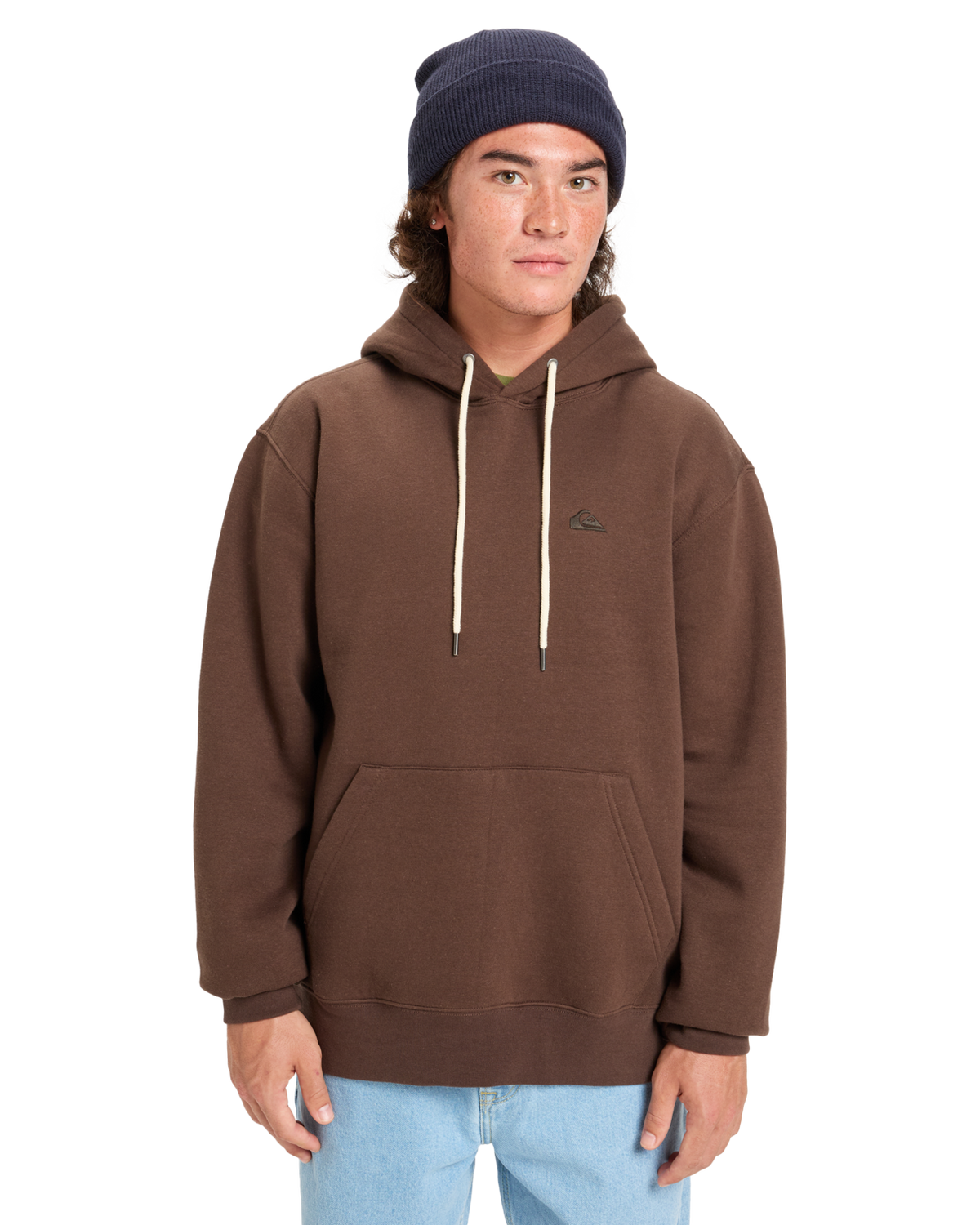 The Quiksilver Mens Salt Water Hoodie in Chocolate Brown