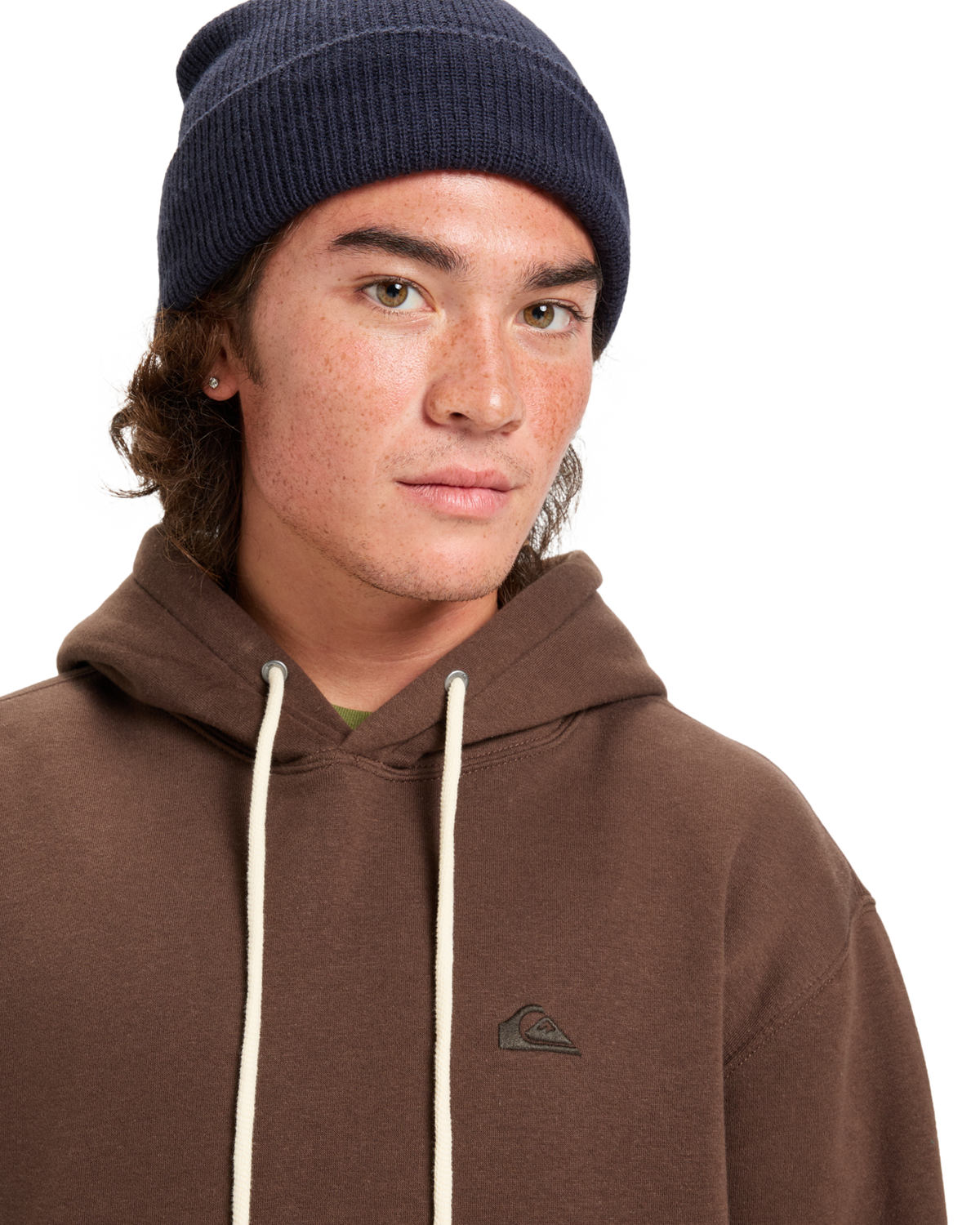 The Quiksilver Mens Salt Water Hoodie in Chocolate Brown