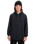 The Quiksilver Mens Salt Water Zip Hoodie in Black