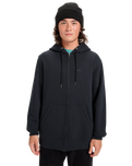 The Quiksilver Mens Salt Water Zip Hoodie in Black