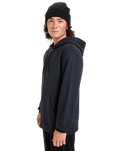 The Quiksilver Mens Salt Water Zip Hoodie in Black