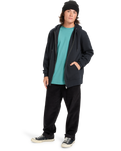The Quiksilver Mens Salt Water Zip Hoodie in Black
