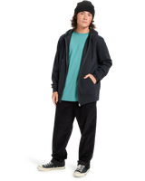 The Quiksilver Mens Salt Water Zip Hoodie in Black