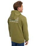 The Quiksilver Mens Light Waves Hoodie in Loden Green