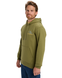The Quiksilver Mens Light Waves Hoodie in Loden Green