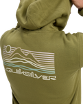 The Quiksilver Mens Light Waves Hoodie in Loden Green
