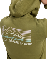 The Quiksilver Mens Light Waves Hoodie in Loden Green