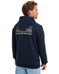The Quiksilver Mens Light Waves Hoodie in Dark Navy