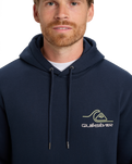 The Quiksilver Mens Light Waves Hoodie in Dark Navy