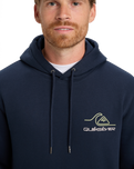 The Quiksilver Mens Light Waves Hoodie in Dark Navy