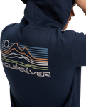 The Quiksilver Mens Light Waves Hoodie in Dark Navy