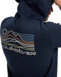 The Quiksilver Mens Light Waves Hoodie in Dark Navy