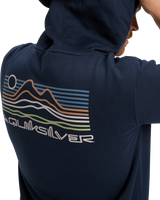 The Quiksilver Mens Light Waves Hoodie in Dark Navy