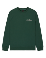 The Quiksilver Mens Graphic Sweatshirt in Trekking Green