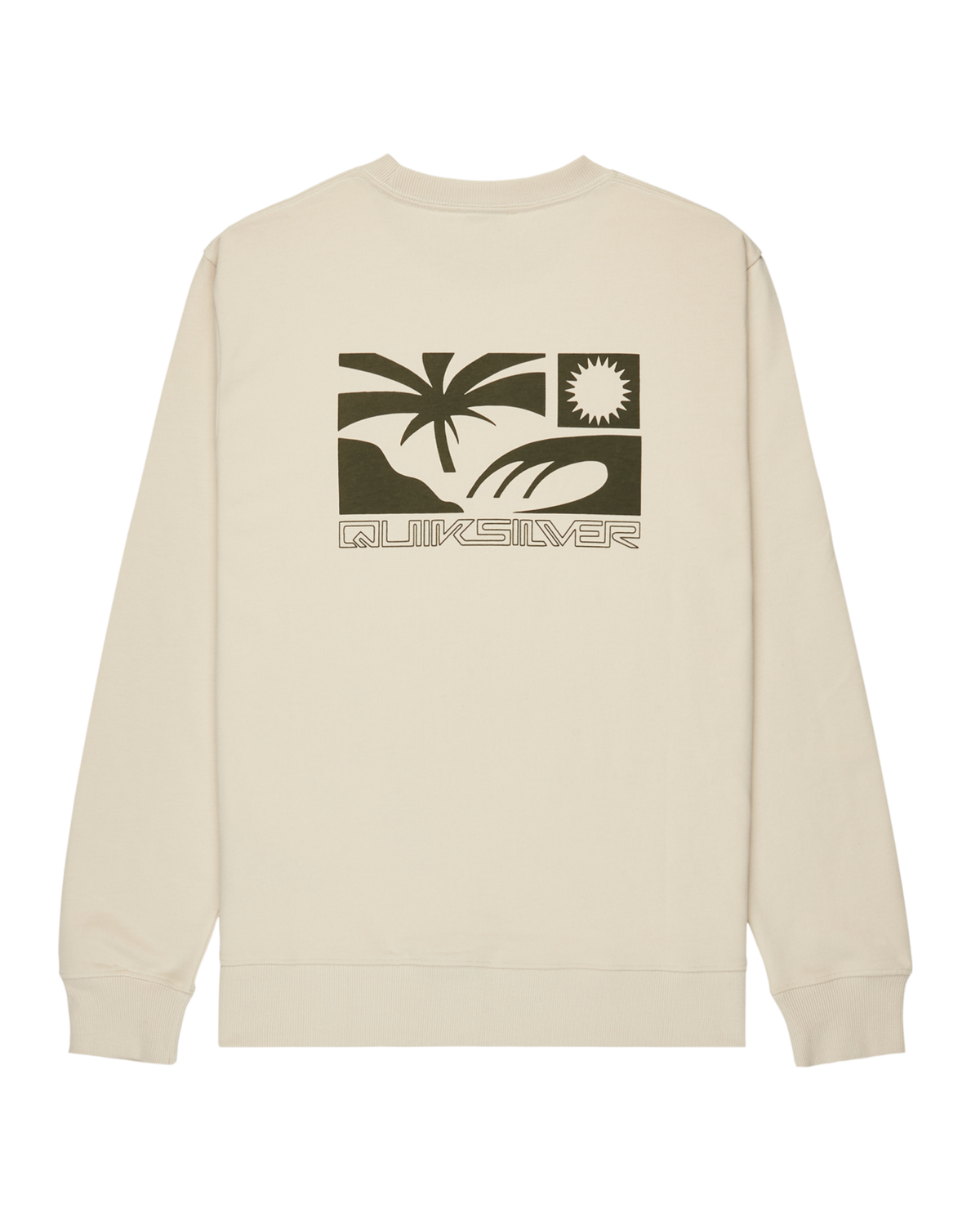 The Quiksilver Mens Graphic Sweatshirt in Birch