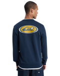 The Quiksilver Mens Graphic Sweatshirt in Dark Navy