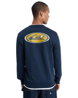 The Quiksilver Mens Graphic Sweatshirt in Dark Navy