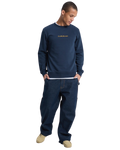 The Quiksilver Mens Graphic Sweatshirt in Dark Navy