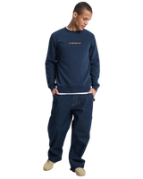 The Quiksilver Mens Graphic Sweatshirt in Dark Navy