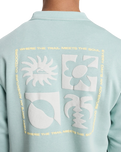 The Quiksilver Mens Salt Water Graphic Sweatshirt in Blue Haze