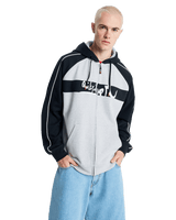 Operator Zip Hoodie in Light Grey Heather