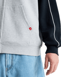 Operator Zip Hoodie in Light Grey Heather