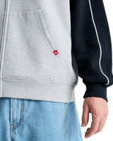 Operator Zip Hoodie in Light Grey Heather