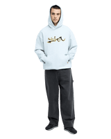 The Quiksilver Mens Vortex Hoodie in Light Grey Heather